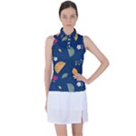 Cute Korean Pattern Women s Sleeveless Polo T-Shirt