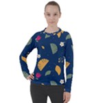 Cute Korean Pattern Women s Pique Long Sleeve T-Shirt