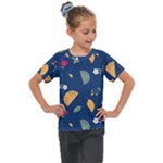 Cute Korean Pattern Kids  Mesh Piece T-Shirt