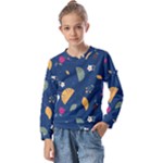 Cute Korean Pattern Kids  Long Sleeve T-Shirt with Frill 