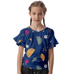 Kids  Cut Out Flutter Sleeves 