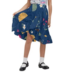 Kids  Ruffle Flared Wrap Midi Skirt 