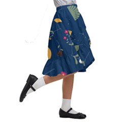 Kids  Ruffle Flared Wrap Midi Skirt 