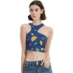 Cute Korean Pattern Cut Out Top