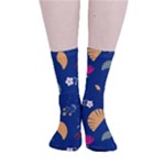 Cute Korean Pattern Smooth Crew Length Tube Socks