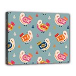 Cute Bird Pattern Canvas 14  x 11  (Stretched)