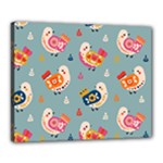 Cute Bird Pattern Canvas 20  x 16  (Stretched)