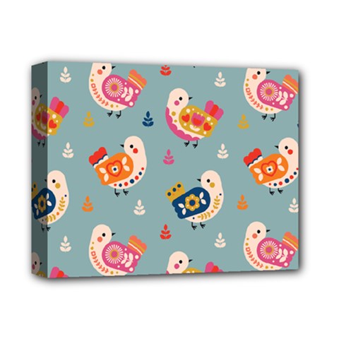 Cute Bird Pattern Deluxe Canvas 14  x 11  (Stretched) from ArtsNow.com