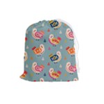 Cute Bird Pattern Drawstring Pouch (Large)