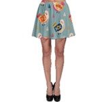 Cute Bird Pattern Skater Skirt