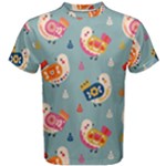 Cute Bird Pattern Men s Cotton T-Shirt