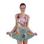 Cute Bird Pattern Mini Skirt