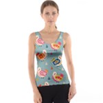 Cute Bird Pattern Women s Basic Tank Top