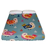 Cute Bird Pattern Fitted Sheet (Queen Size)