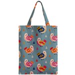 Cute Bird Pattern Zipper Classic Tote Bag