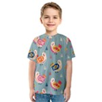 Cute Bird Pattern Kids  Sport Mesh T-Shirt