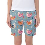 Cute Bird Pattern Women s Basketball Shorts