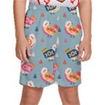 Cute Bird Pattern Kids  Basketball Shorts