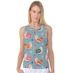 Cute Bird Pattern Women s Basketball Tank Top