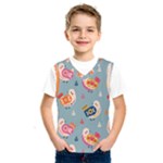 Cute Bird Pattern Kids  Basketball Tank Top