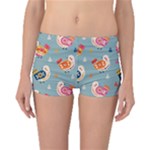 Cute Bird Pattern Boyleg Bikini Bottoms