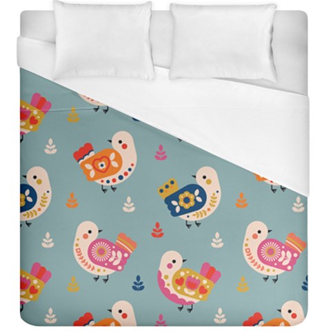 Cute Bird Pattern Duvet Cover (King Size) from ArtsNow.com