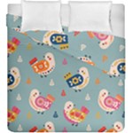 Cute Bird Pattern Duvet Cover Double Side (King Size)