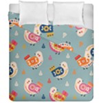 Cute Bird Pattern Duvet Cover Double Side (California King Size)