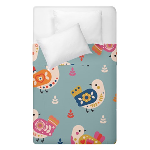 Cute Bird Pattern Duvet Cover Double Side (Single Size) from ArtsNow.com