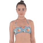 Cute Bird Pattern Tie Back Bikini Top