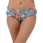 Cute Bird Pattern Frill Bikini Bottoms