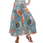 Cute Bird Pattern Women s Satin Palazzo Pants