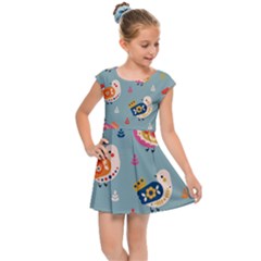 Kids  Cap Sleeve Dress 