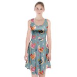 Cute Bird Pattern Racerback Midi Dress