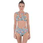 Cute Bird Pattern Bandaged Up Bikini Set 