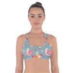 Cute Bird Pattern Cross Back Sports Bra