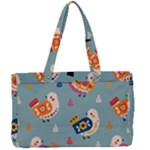 Cute Bird Pattern Canvas Work Bag