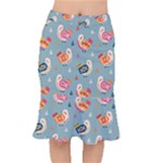 Cute Bird Pattern Short Mermaid Skirt