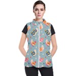 Cute Bird Pattern Women s Puffer Vest