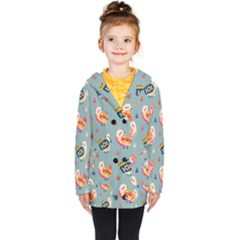 Kids  Double Breasted Button Coat 