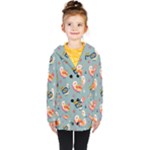 Cute Bird Pattern Kids  Double Breasted Button Coat