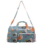 Cute Bird Pattern Sports Gym Duffle Bag with Shoe Compartment