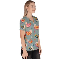 Women s V-Neck Scrub Top 