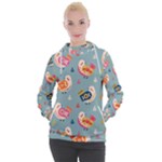 Cute Bird Pattern Women s Hooded Pullover