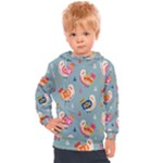 Cute Bird Pattern Kids  Hooded Pullover