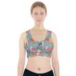 Cute Bird Pattern Sports Bra With Pocket