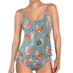 Cute Bird Pattern Tankini Set