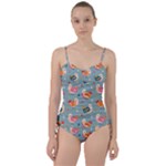 Cute Bird Pattern Sweetheart Tankini Set