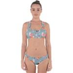 Cute Bird Pattern Cross Back Hipster Bikini Set