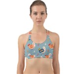 Cute Bird Pattern Back Web Sports Bra